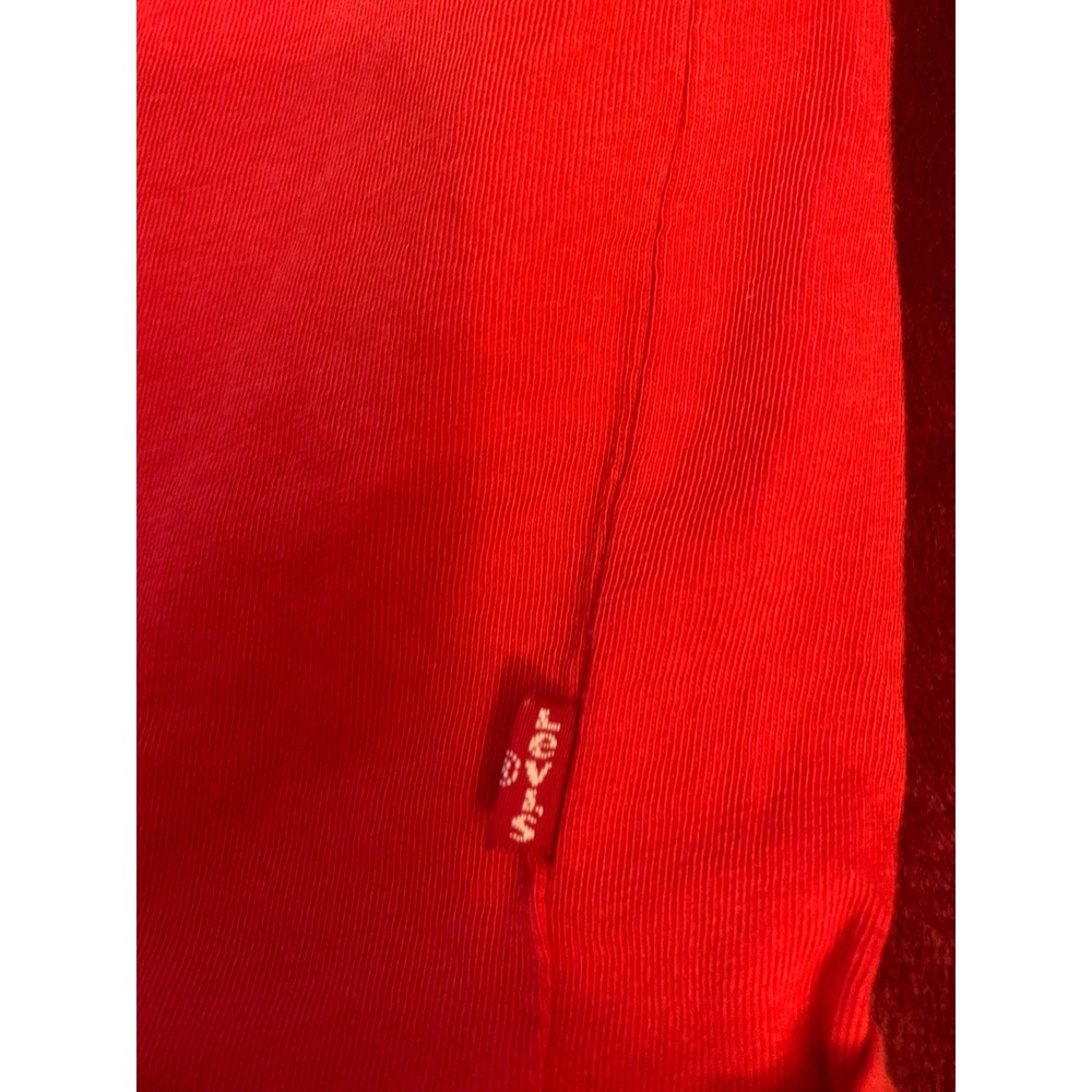 Levis Womens Graphic T-Shirt Red White Serif Logo Crew Neck Short Sleeve Small - Picture 7 of 7